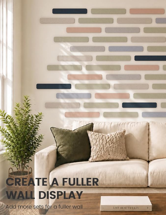 Fluxynara Cork Board Alternative Felt Strip Board 8-Pack 13"x2", Office Pin - Image 7