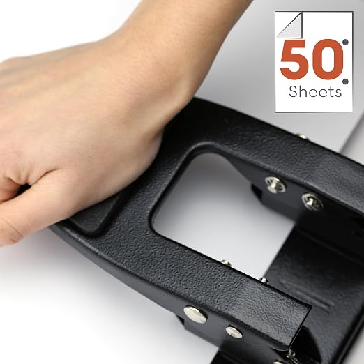 Officemate 2-Hole Padded Punch, Medium Duty, 50-Sheet Capacity, Ergonomic - Image 2