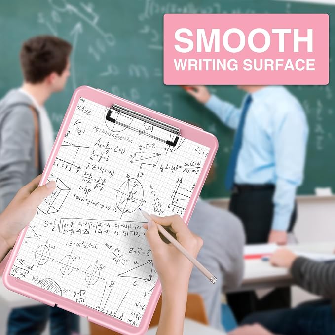 Sooez Clipboard with Storage, Plastic Storage Clipboards with Low Profile Clip - Image 6