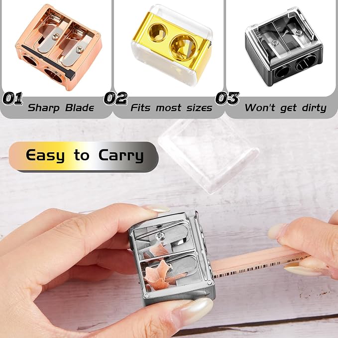 Chuangdi 5 Pack Makeup Pencil Sharpener Plastic Lip Liner Pencil Eyeliner - Image 3