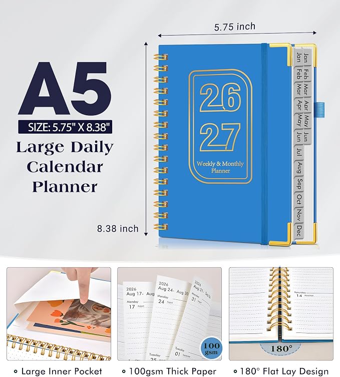 Planner 2026-2027, 18 Months Weekly and Monthly Hardcover Planner, January 2026 - Image 5