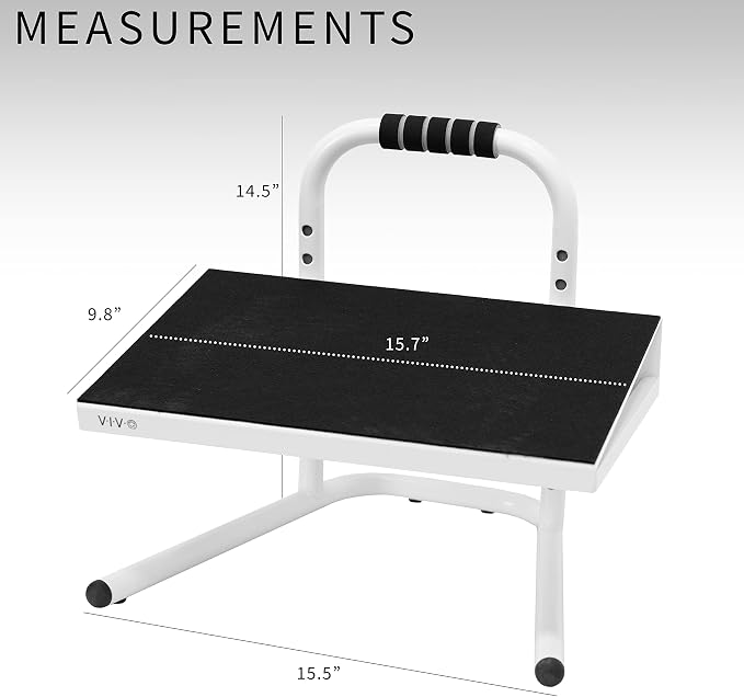 VIVO Ergonomic Height Adjustable Foot Rest Relief Platform, Elevated Stool - Image 3