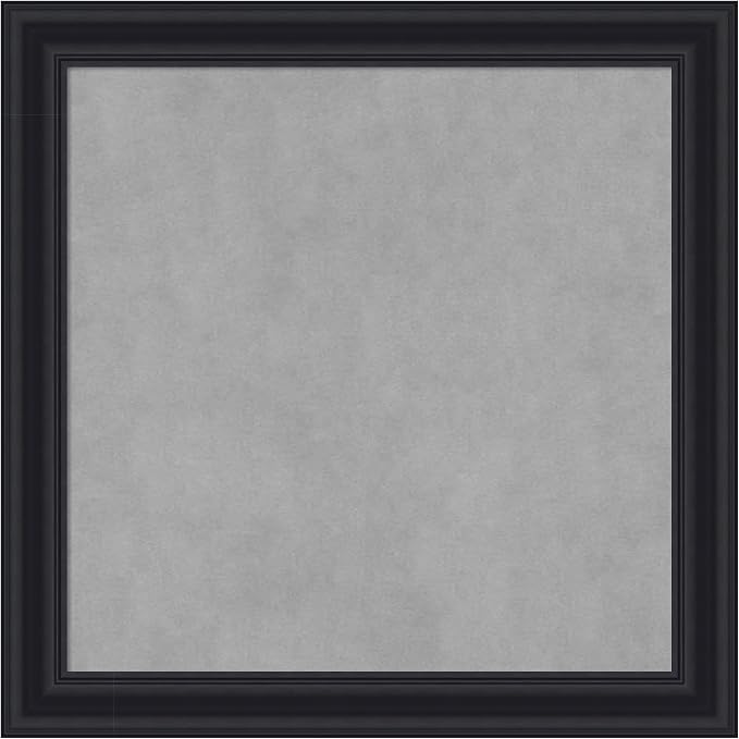 Amanti Art Black Framed Magnetic Board 24x24 Medium Vision Board by AmantiArt