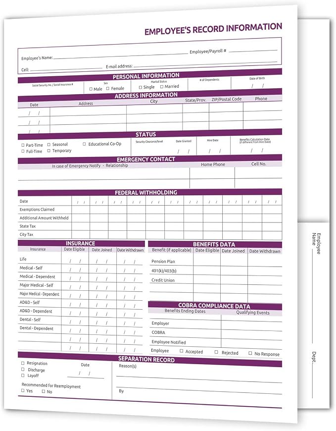 NextDayLabels Employee Personnel File Folders - Image 4