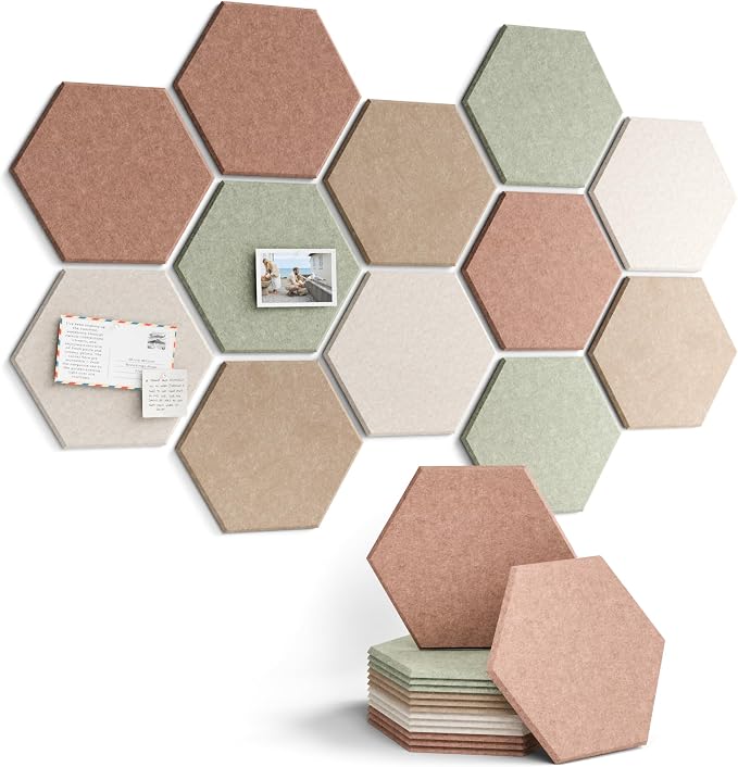 Fluxynara Hexagon Cork Board Alternative by FLUXYNARA