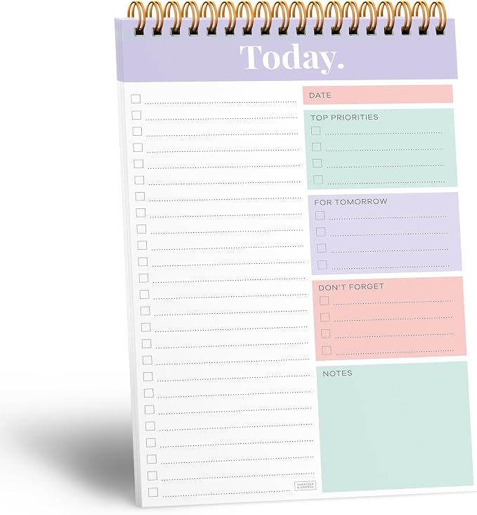 Sweetzer & Orange Daily & Weekly To Do List Notepad – Undated Work Planner & by SweetzerOrange