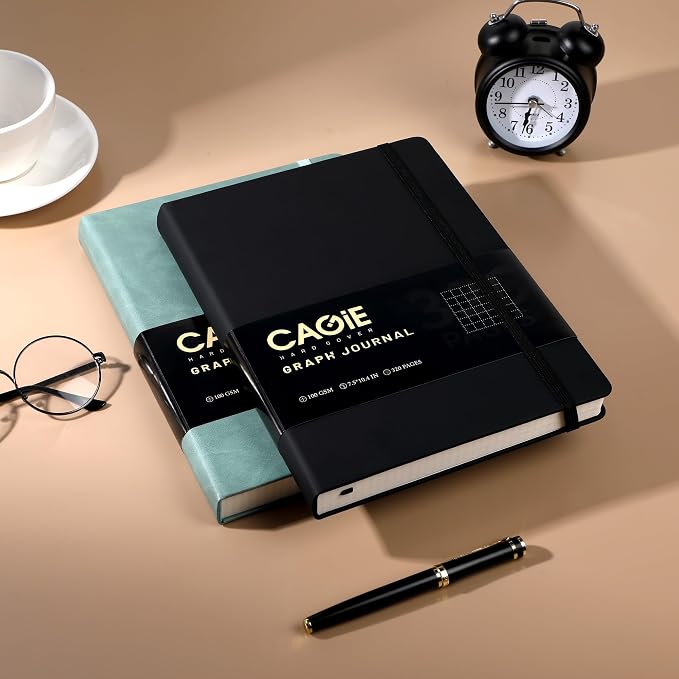 CAGIE Graph Notebook 320 Pages 100 GSM Paper Graphing Grid Journal B5 Hardcover - Image 2