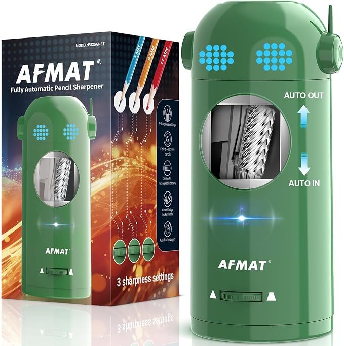 AFMAT Electric Pencil Sharpener, Fully Automatic Colored Pencil Sharpener by AFMAT