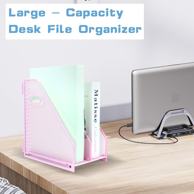 Desk Organizers, Metal Magazine File Holder - Image 6