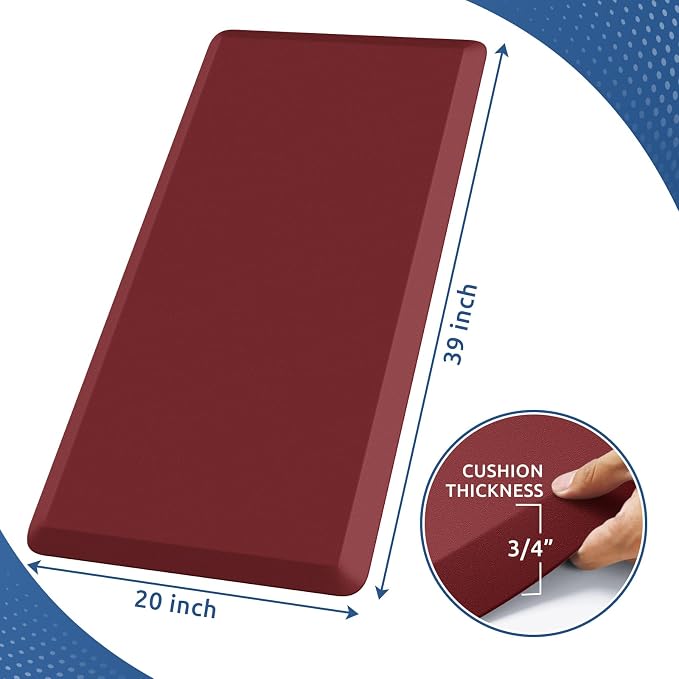 KitchenClouds Kitchen Mat Cushioned Anti Fatigue Rug 20"x39" Water Resistant - Image 2
