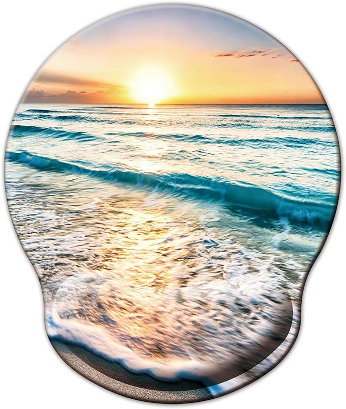 Mouse Pad with Wrist Support, Ergonomic Mouse Pad with Memory Foam Wrist Rest by LIZPARE
