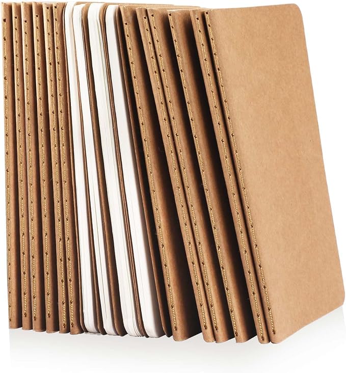 Oucaru 16PCS Mini Notebooks Bulk, 3.5" x 5.5", 60 Pages Blank Paper Small by Oucaru
