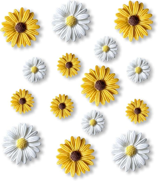 16 pcs -Cute Daisy Magnet, Small Flower Magnet by KEYDUACU