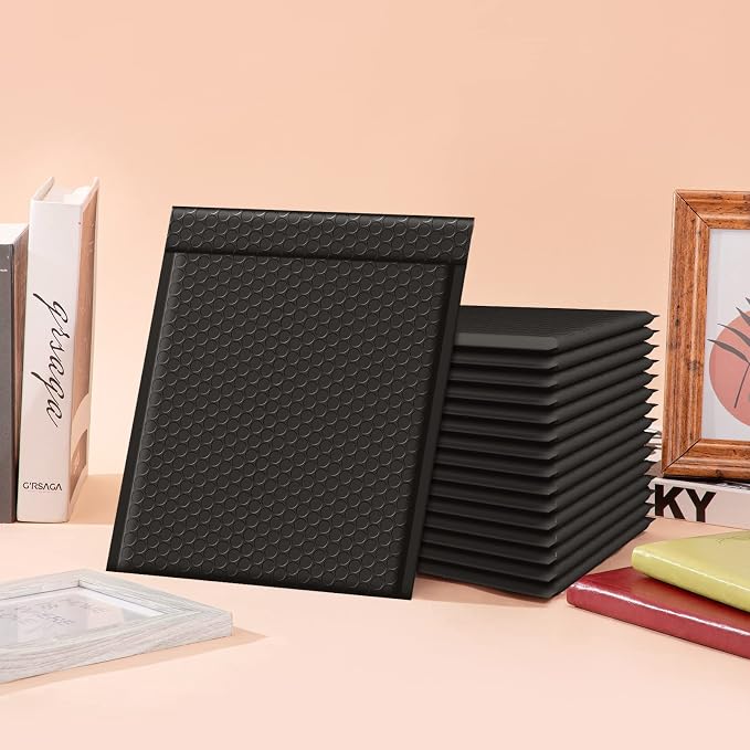 Fuxury 250Pack Black Bubble Mailers 8.5x12" Medium Opaque Bubble Envelopes - Image 5