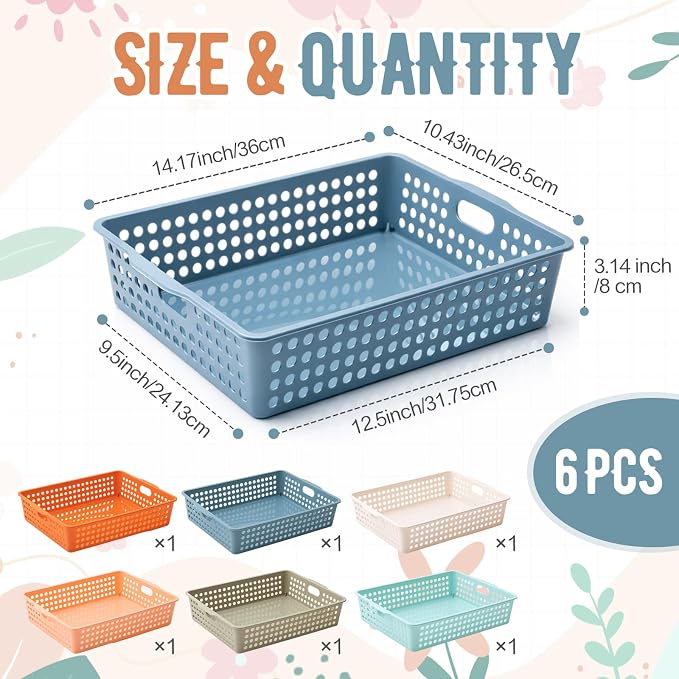Geetery 6 Pack Classroom Storage Baskets - Image 2