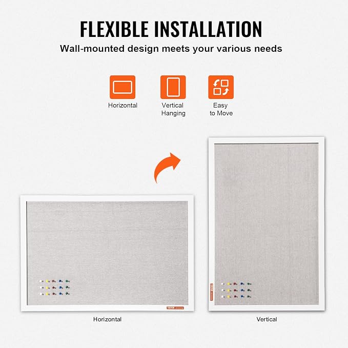 VEVOR 48"x36" White Cork Board - Image 4
