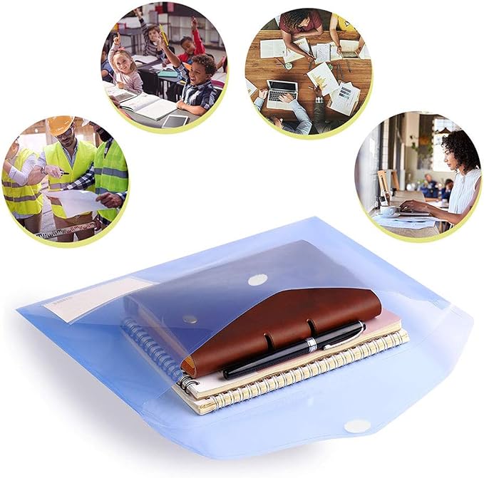10 Pack Plastic Envelope Folders - Image 6