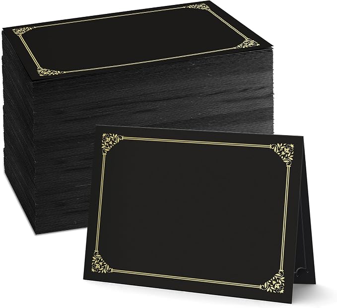 BELLE KR® Black Certificate Holders 8.5 x 11, Documents and Diplomas by BELLEKR