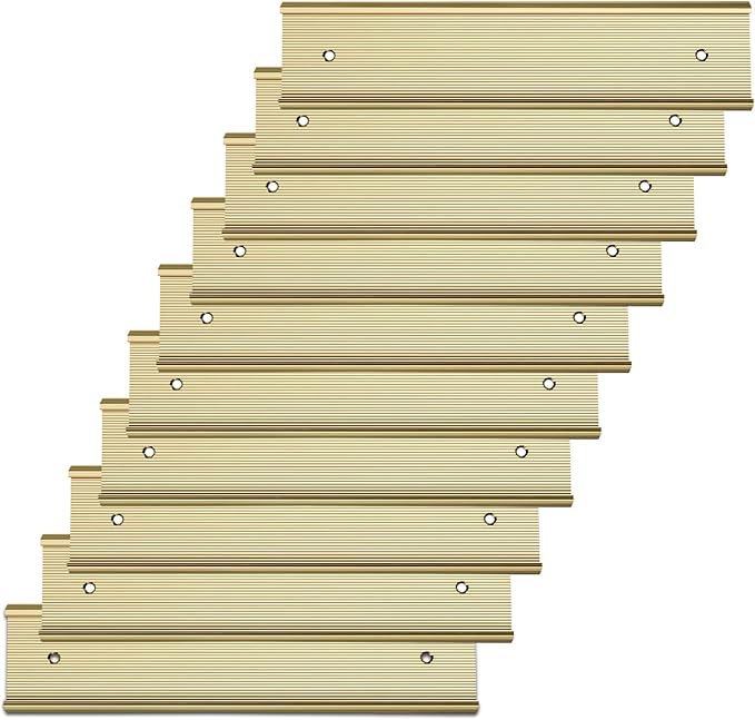 10 Pack 2” x 10” Aluminum Name Plate Holders by Unknown