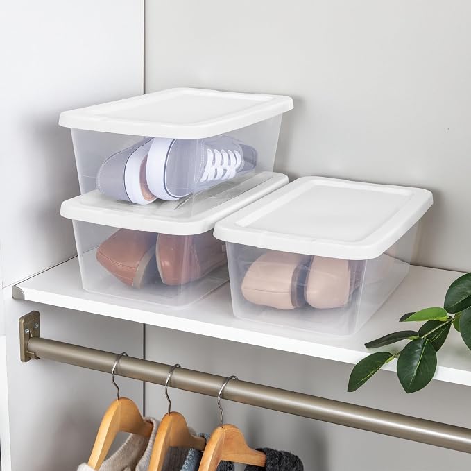20-Pack 6 Quart Clear Plastic Storage Bins - Image 5