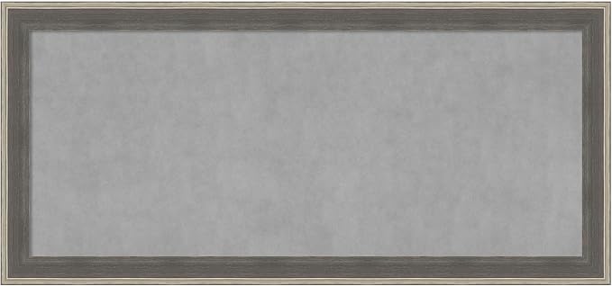 Amanti Art Grey Framed Magnetic Board 25x53 Oversize Vision Board by AmantiArt