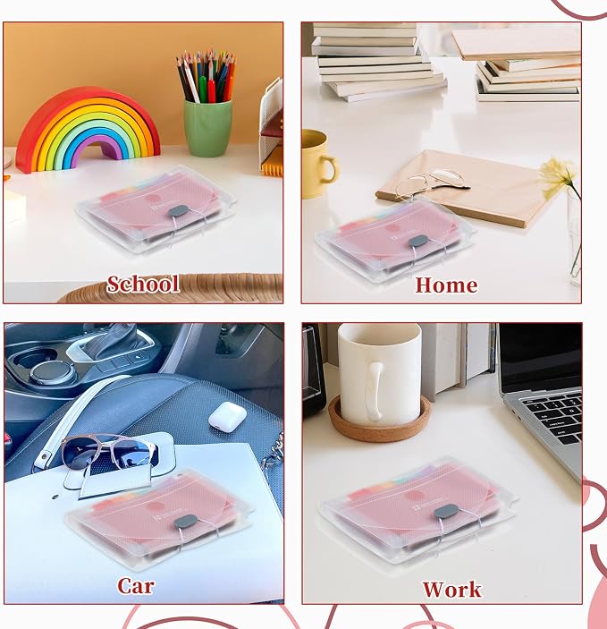 2PCS 13 Pocket A6 Receipt Coupon Organizer, Portable Small Accordion File - Image 7