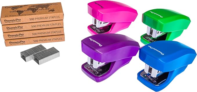 Aria Premium Back to School Mini Stapler Set of 4 - by PraxxisPro