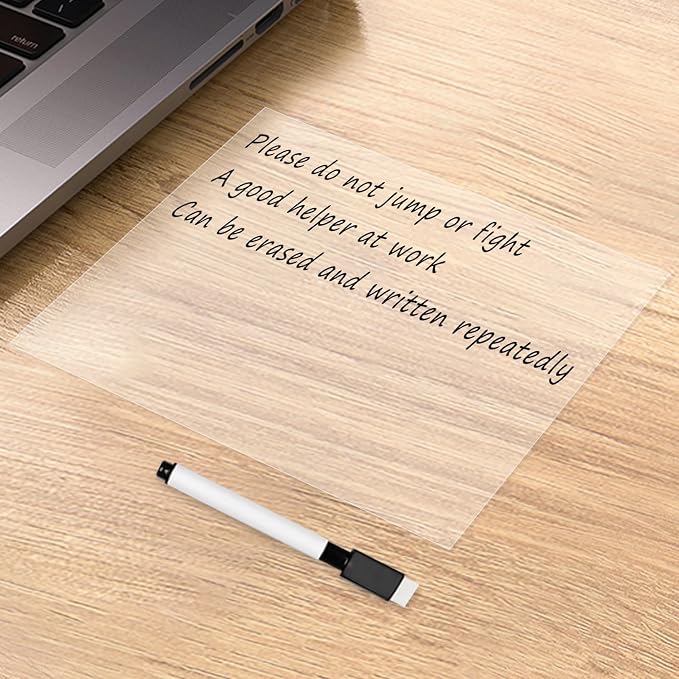 T&W SAME FILM 6 Pcs Dry Erase Board Sticker- Whiteboard Stickers-8.3''x11.7'' - Image 5