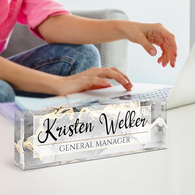 Name Plate for Desk, Desk Name Plate Personalized, Office Decor for Women Men - Image 6