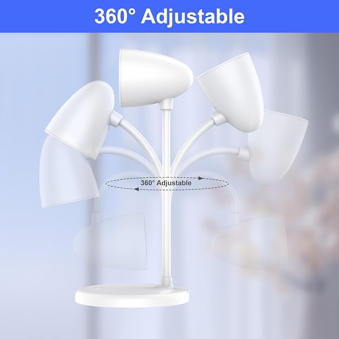 LED Desk Lamp for Home Office, 3 Light Colors, Table Lamp, Dimmable Reading - Image 3