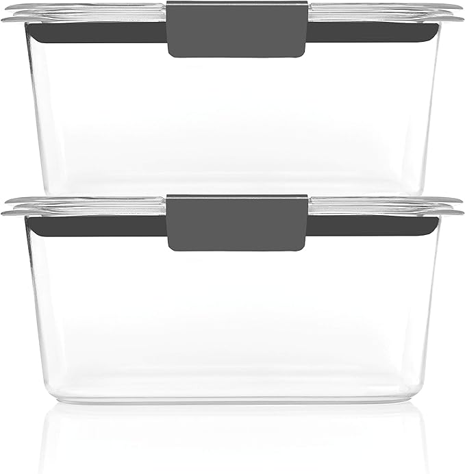 Rubbermaid Brilliance BPA-Free Food Storage Containers, Medium Deep, 4.7 Cup - Image 2