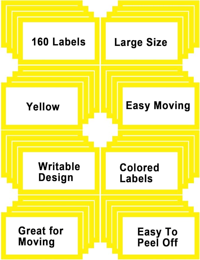 6 x 4 inch Large Moving Labels for Boxes, Blank Moving Boxes Labels Stickers by Gicare