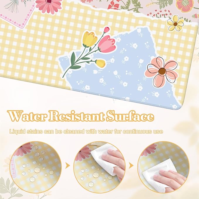 iCasso Aesthetic Checkered Desk Mat - Image 5