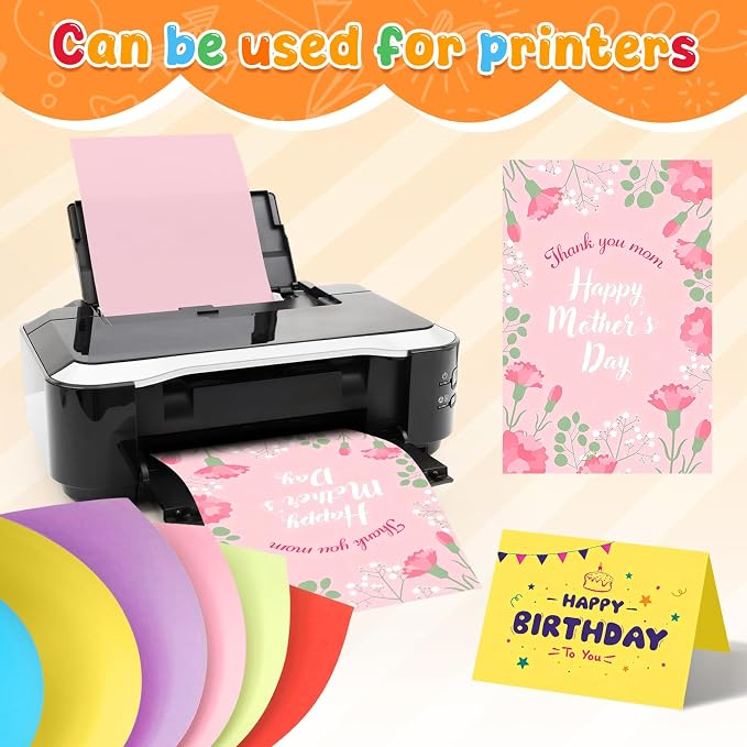 Black Cardstock Bulk 40 Sheets 8.5 x 11 Inches, 180GSM/65LB Colored Card Stock - Image 7