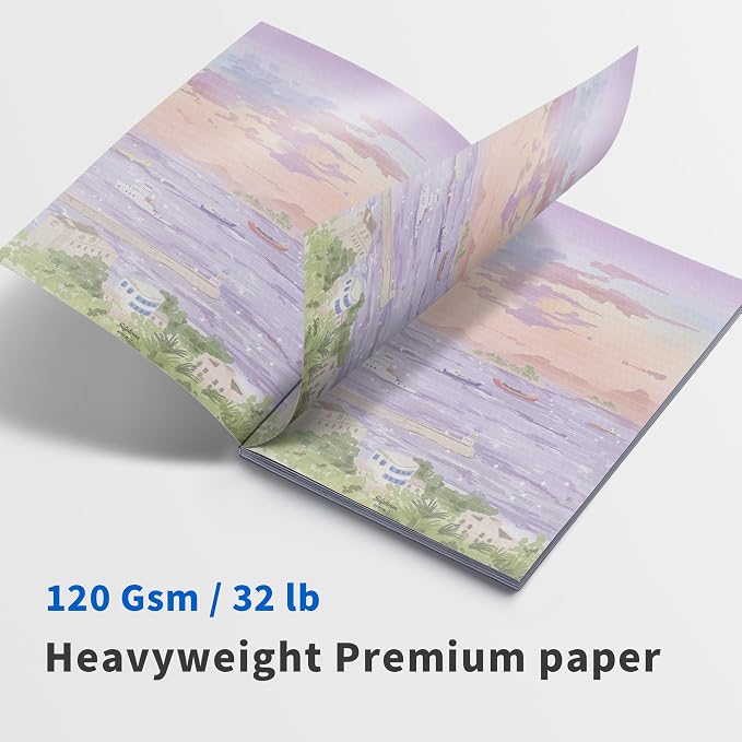 Aesthetic Stationery Notepad, 8.5 x 11 College Ruled Thick Memo Writing Pad | - Image 8