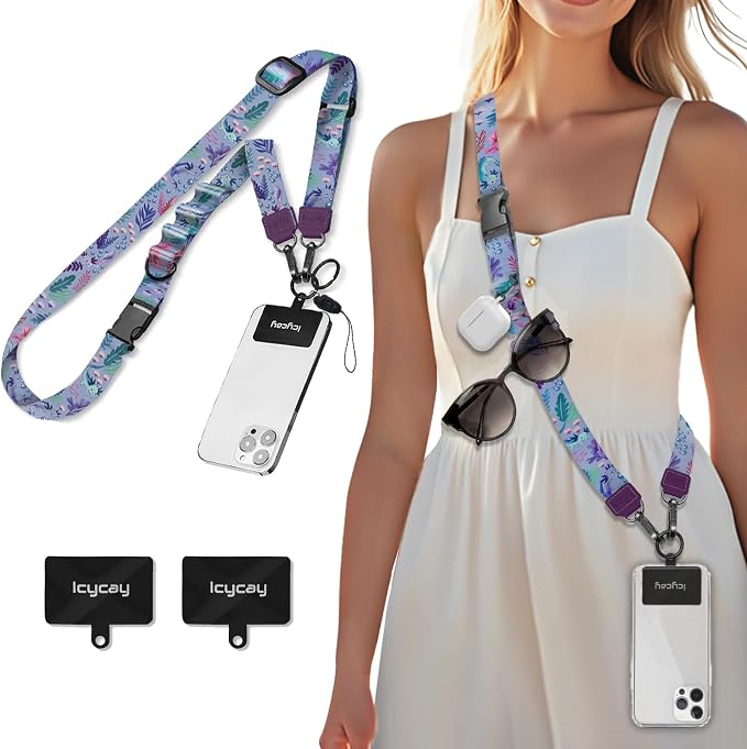Icycay Phone Lanyard Crossbody, Axolotls Cell Phone Strap by Icycay