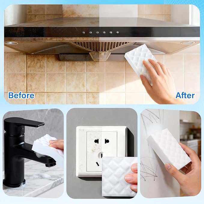 Magic Sponges Cleaning Eraser, 30 Pack 2X Density Stronger Melamine Sponge Foam - Image 6