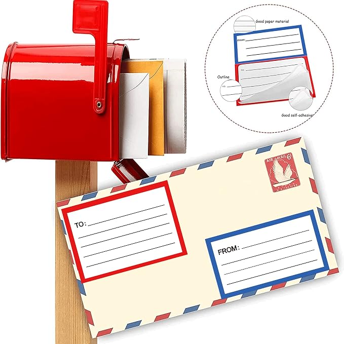to from Return Address Mailing Labels 120 Pcs Blank Mail Shipping Label | - Image 3