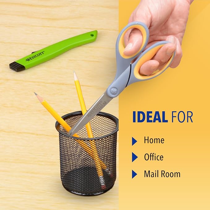 Westcott 2 Titanium Bonded Scissors and 2 Ceramic Utility Cutters - Image 4