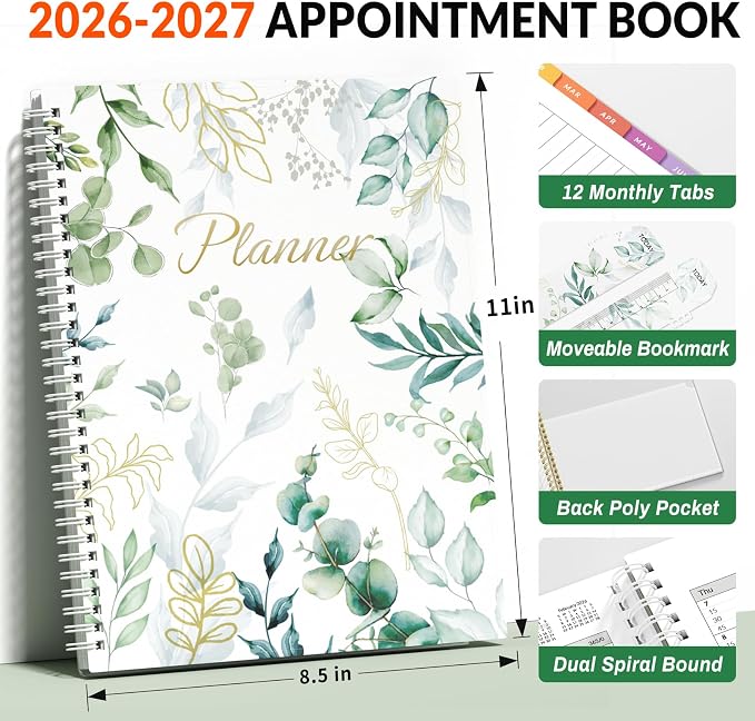 SUNEE 2026-2027 Appointment Book, Quarter-Hourly, Weekly & Monthly - Image 4