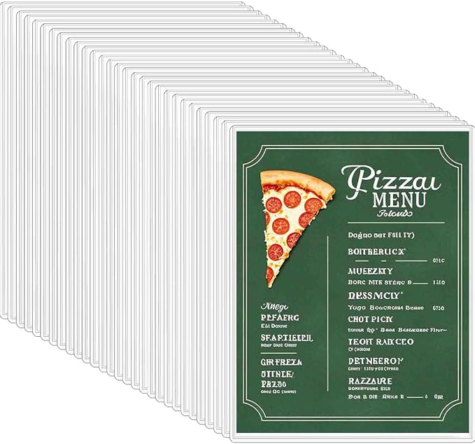 30-Pack 8.5" x 11" Rigid Print Protectors, Transparent Hard Plastic Page Sheet by DHYLRICHER