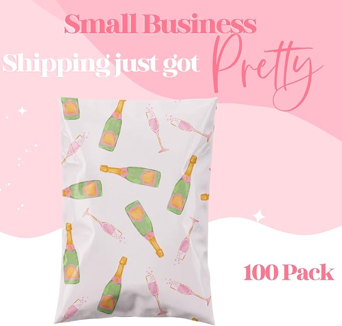 Pretty Package Store 6x9 Designer Poly Mailer 100 Pack Heavy Duty Waterproof - Image 3