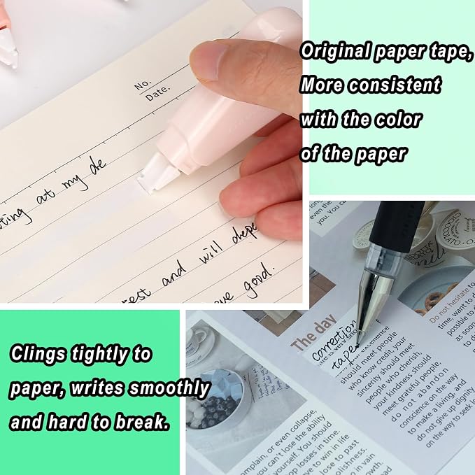 White Correction Tape, 6 Pack, 16.4 Feet Correction Tape, School & Office - Image 4