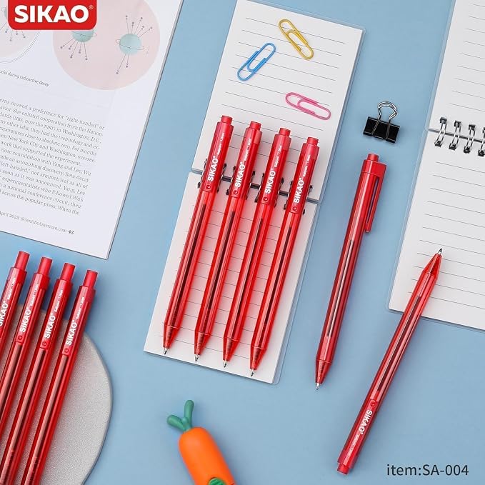 Red Pens Bulk, 16 Pack Retractable Ballpoint Pens Red Ink | 1.0mm Smooth - Image 7