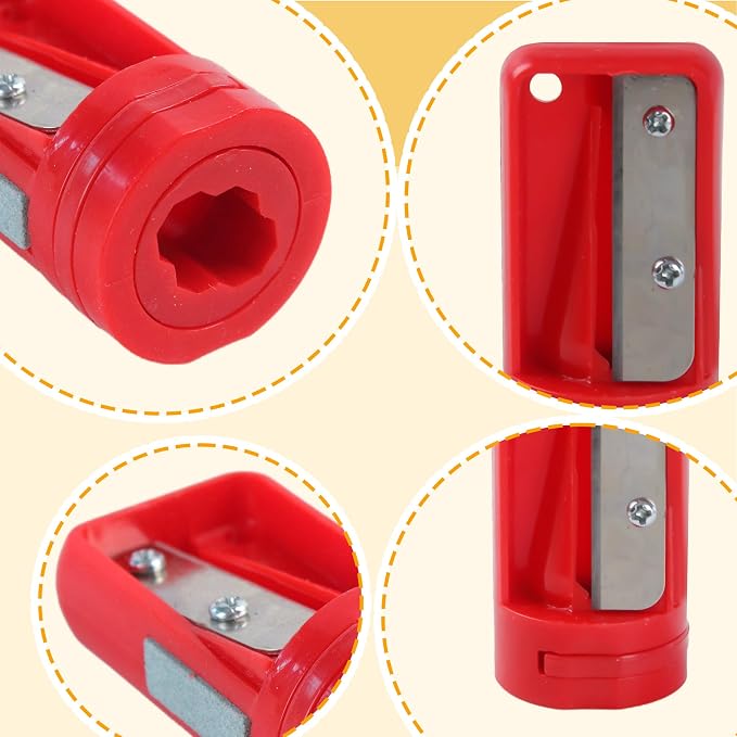 12 Pack Carpenter Pencil Sharpener Portable Manual Pencil Sharpener Cutter - Image 3