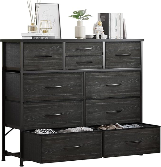 LUMTOK 10-Drawer Dresser, Fabric Dressers Drawers by LUMTOK
