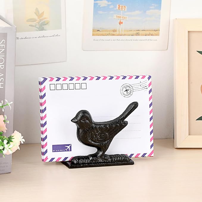 BTSKY Cast Iron Mail Organizer Countertop, Heavy Duty Desk Mail Holder - Image 5