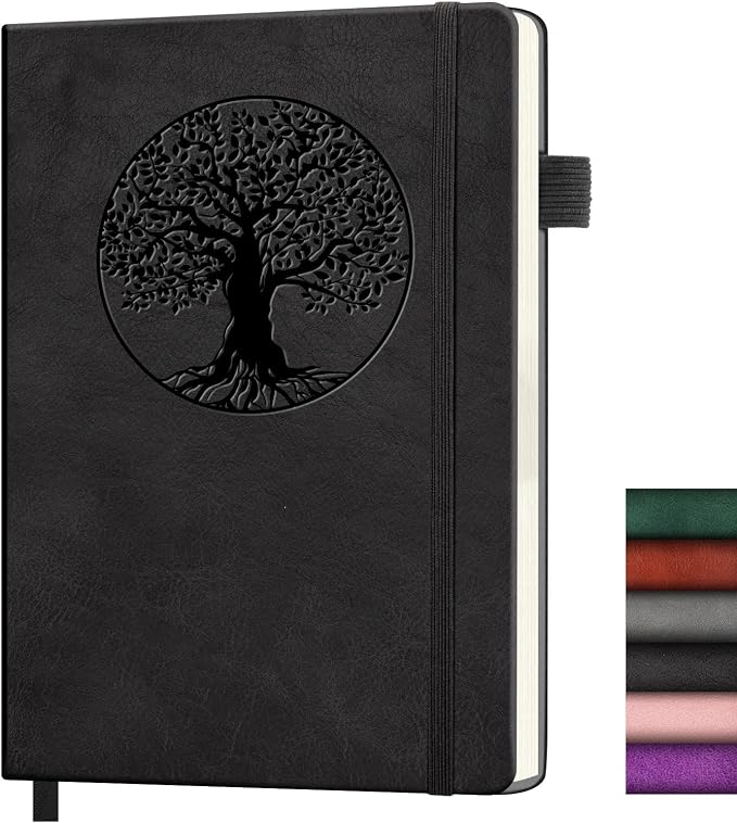 Lined Journal Notebook, A5 Leather Vintage Journals by ALKALO