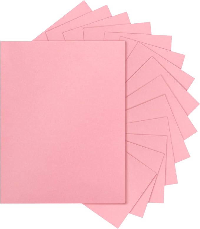 Silunkia 300 Sheets Pink Cardstock 8.5 x 11 Printer Paper, 75lb Premium by Silunkia