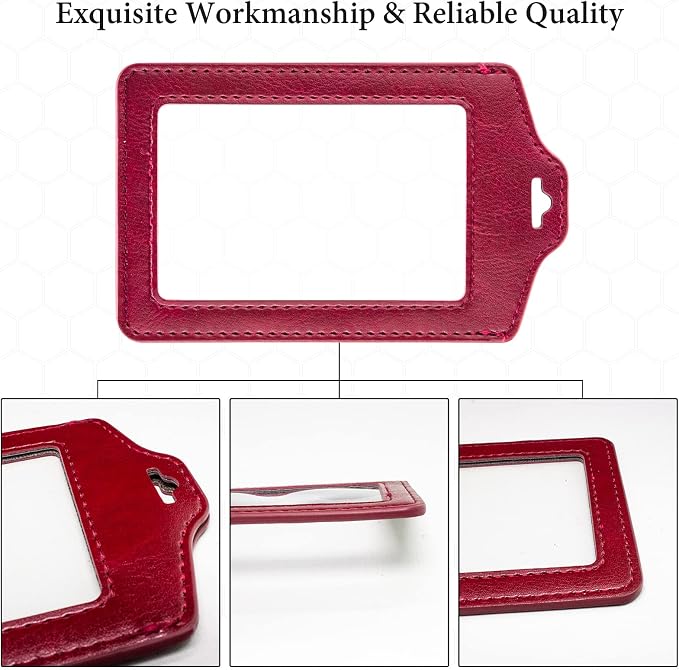 Teskyer 2 Pack Double Sided Clear Badge Holder - Image 5